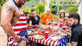 Biphoria 4th of July Hot AF Bi Orgy With Aften Opal, Hatler Gurius, and More in a Patriotic Fuck Fest