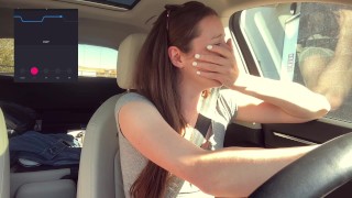 Cumming Embarrassingly Hard in a Starbucks Drive Thru: Lush Control Part 2 Public Orgasm