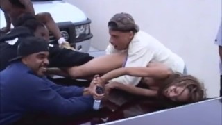 Ebony Party Sluts Get Drilled in Orgy as Others Watch Voyeur